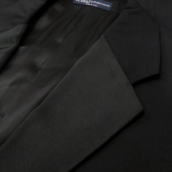 Polo Ralph Lauren Tuxedo Suit Men’s Black Wool Grosgrain Satin Lapel 48 Italy - Picture 6 of 15